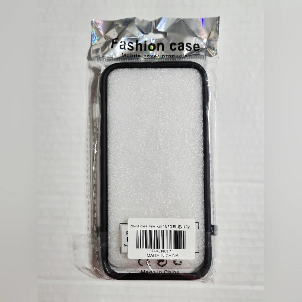 iPhone 14 Pro Max Magnetic Case Clear Frosted Back Black Bumper Shockproof Cover